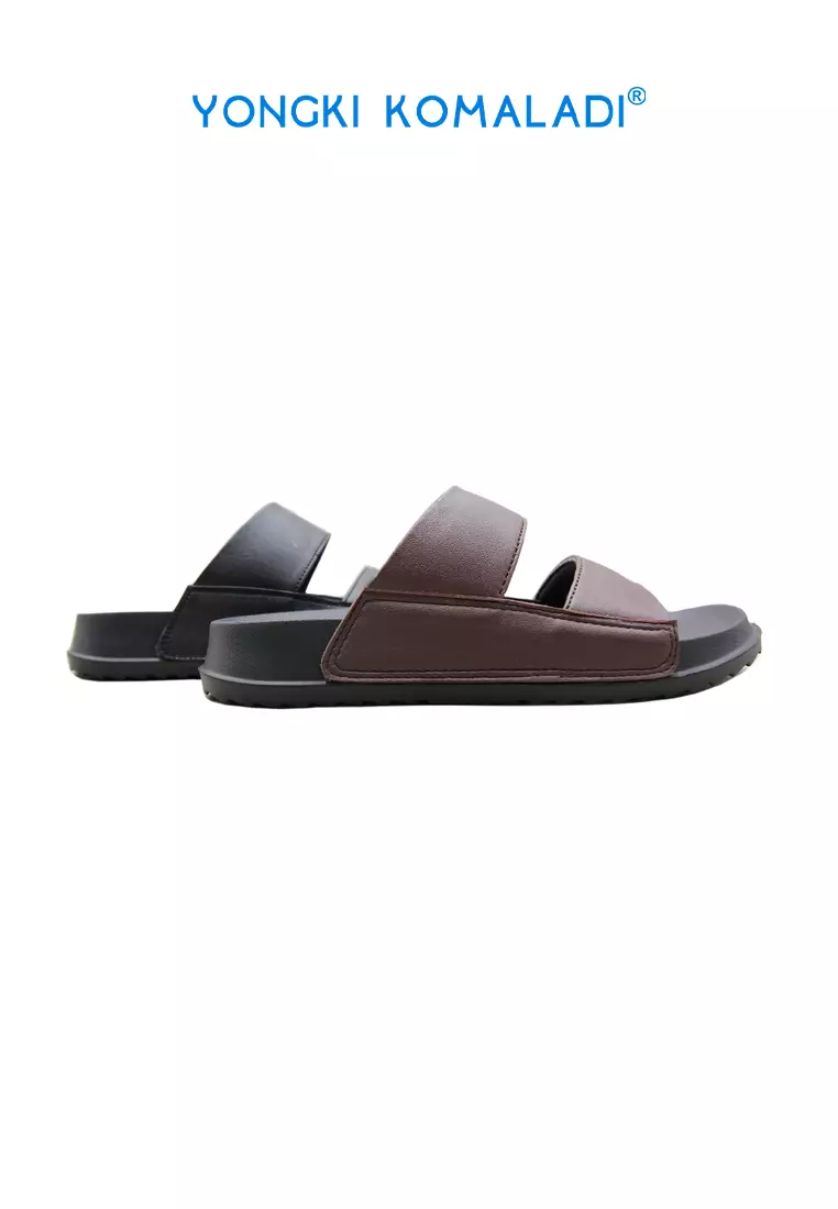 [ ORIGINAL ] YONGKI KOMALADI SANDAL OL-ESRF475-23 COKLAT TUA