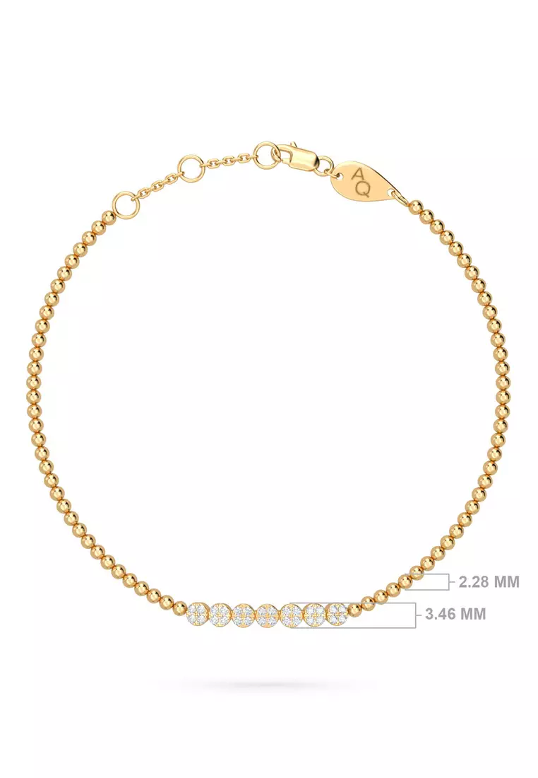 Bracelet Elixir Diamonds Cluster 18K Gold-Yellow Gold