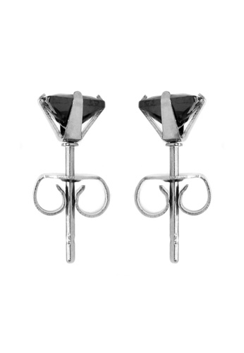 Elfi black Elfi Stainless Steel Princess Cut Stud Earrings (Black) 97EC0ACC6FA4C6GS_1