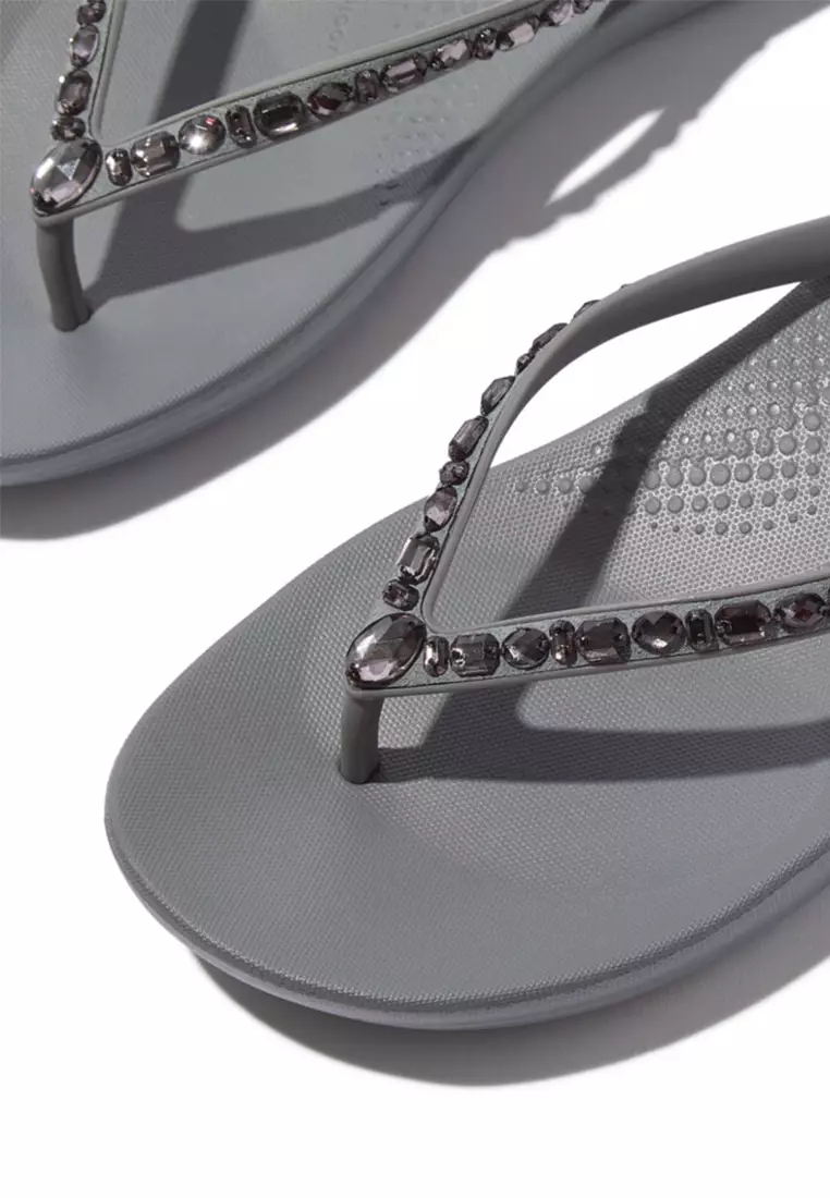 Iquishion Multi-Crystal Ergonomic Flip Flops