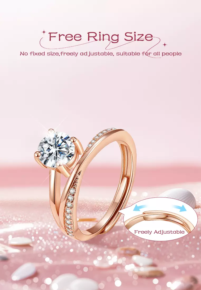 Cincin Wanita Titanium Original Berlian Perhiasan Fashion Korea Cincin Cewek Rings Kotak Indah