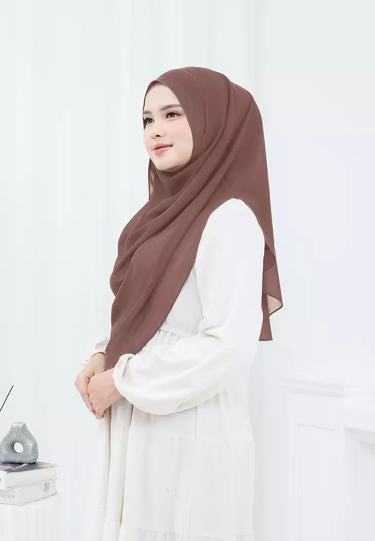 HIJAB INSTAN ZHAZA - DARK BROWN