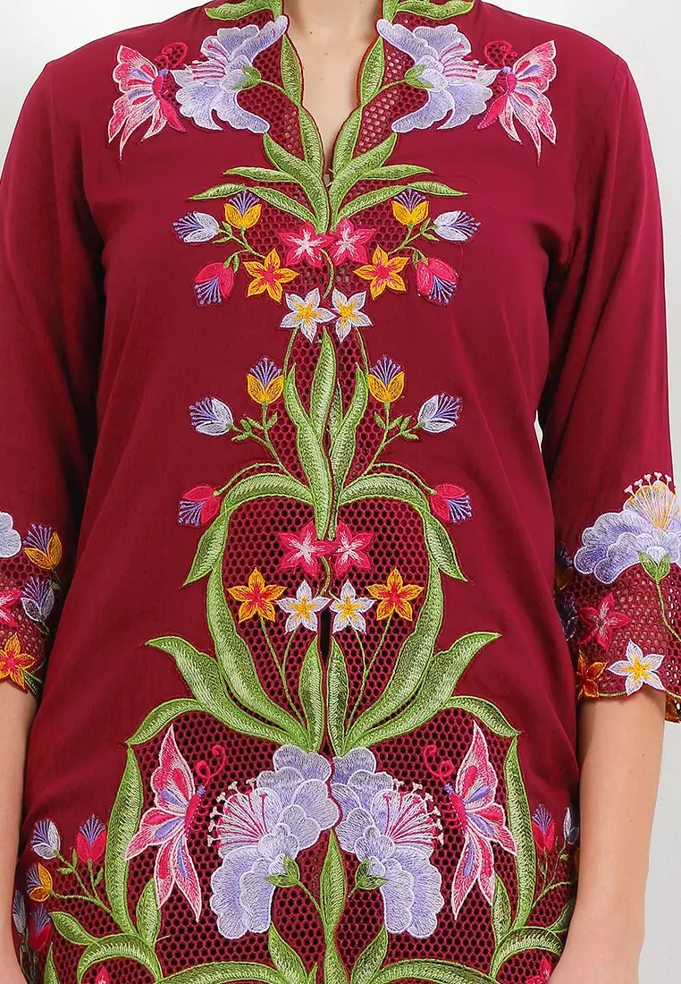Embroidery Kebaya 7/8-Sleeve>Hibiscus Bee