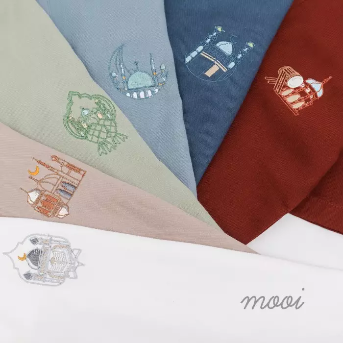 Mooi Adam Koko Set Setelan Koko Anak Raya Collection V1 - Greyish Brown