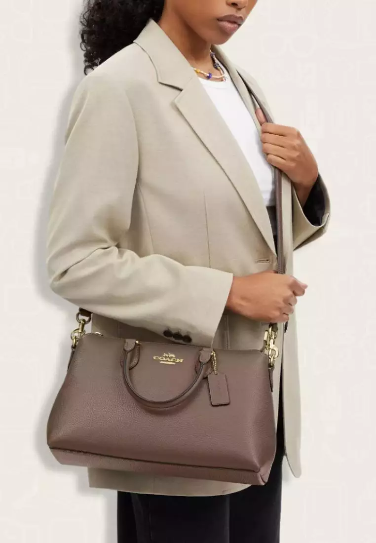 Coach Georgia Satchel Bag Dark Stone