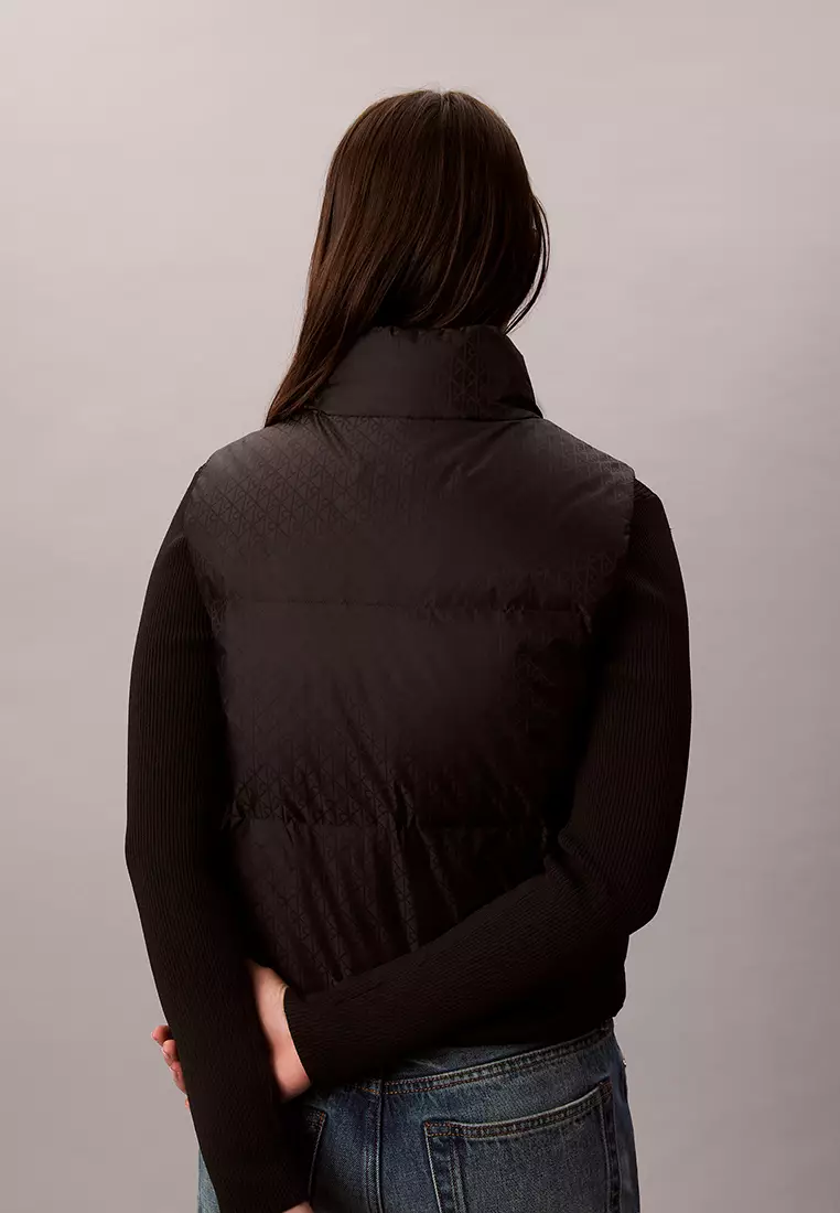 Logo Jacquard Puffer Vest - Calvin Klein Jeans