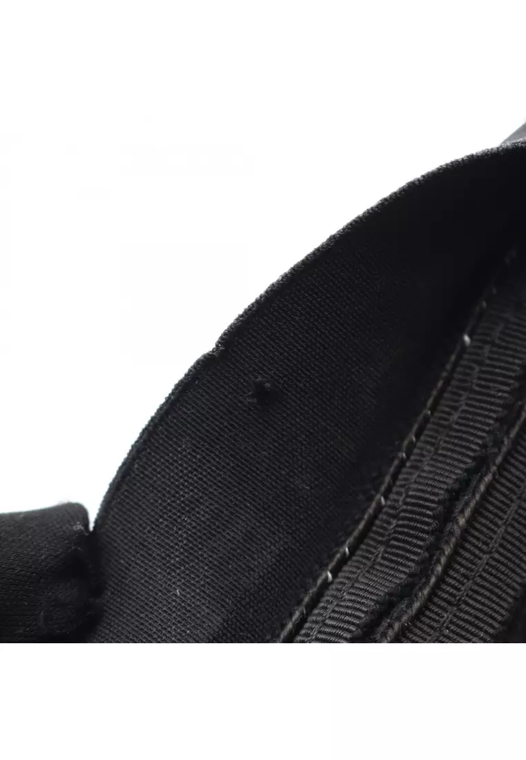 Pre-Loved Chanel coco mark bucket hat hat fabric black white