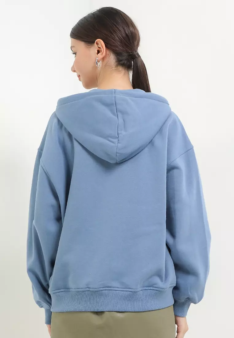 Jual Hush Puppies Poccha Oversized Hoodie Zipped Sweatshirt Original ...