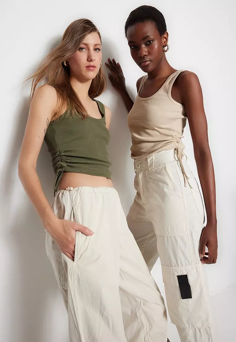 2 Packs Ruched Tank Tops