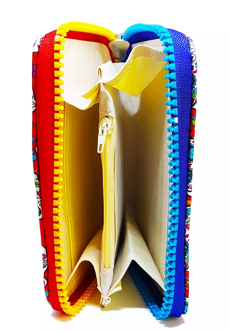 Flora Skull Bi Fold Wallet