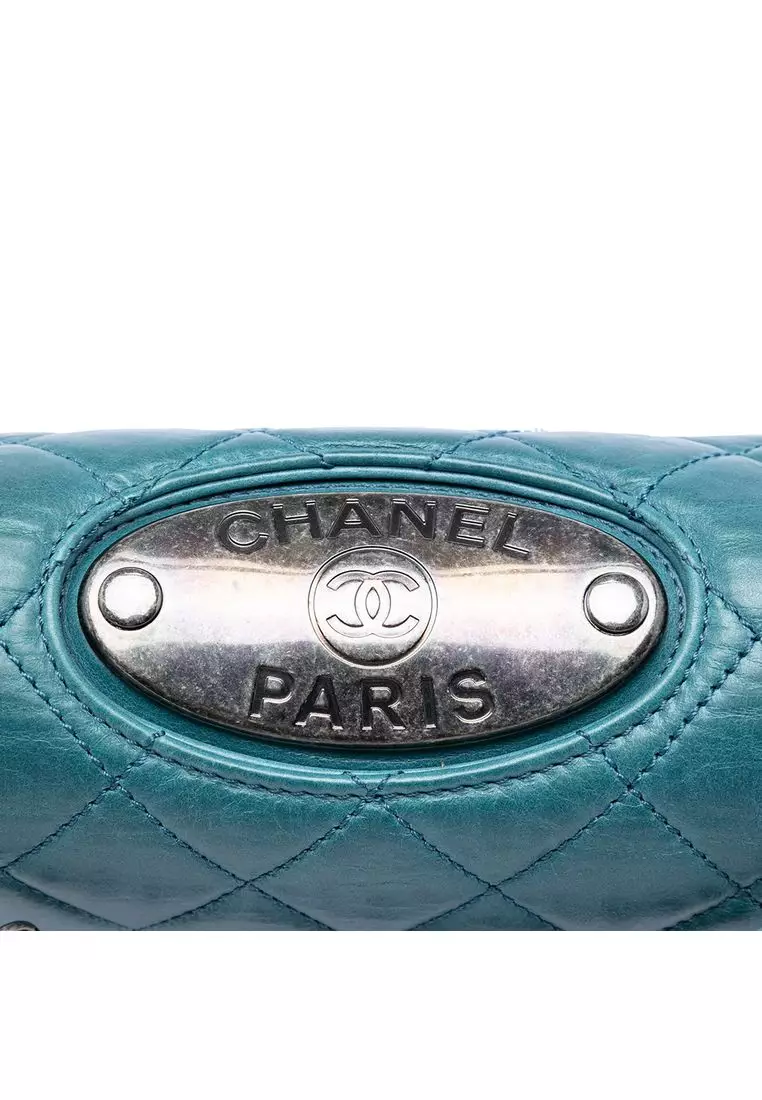 Pre-Loved Chanel Quilted Calfskin Plaque Double Flap