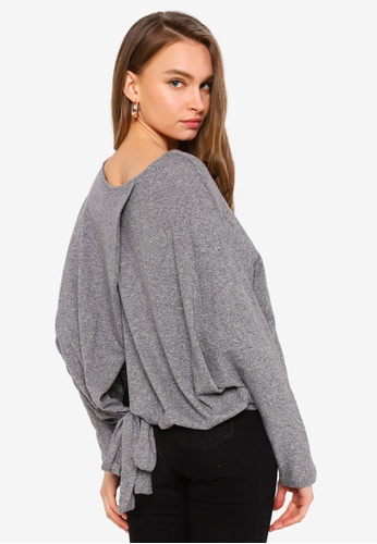Buy Uniqtee Bat Sleeves Bow Tie Back Blouse 2021 Online Zalora Singapore