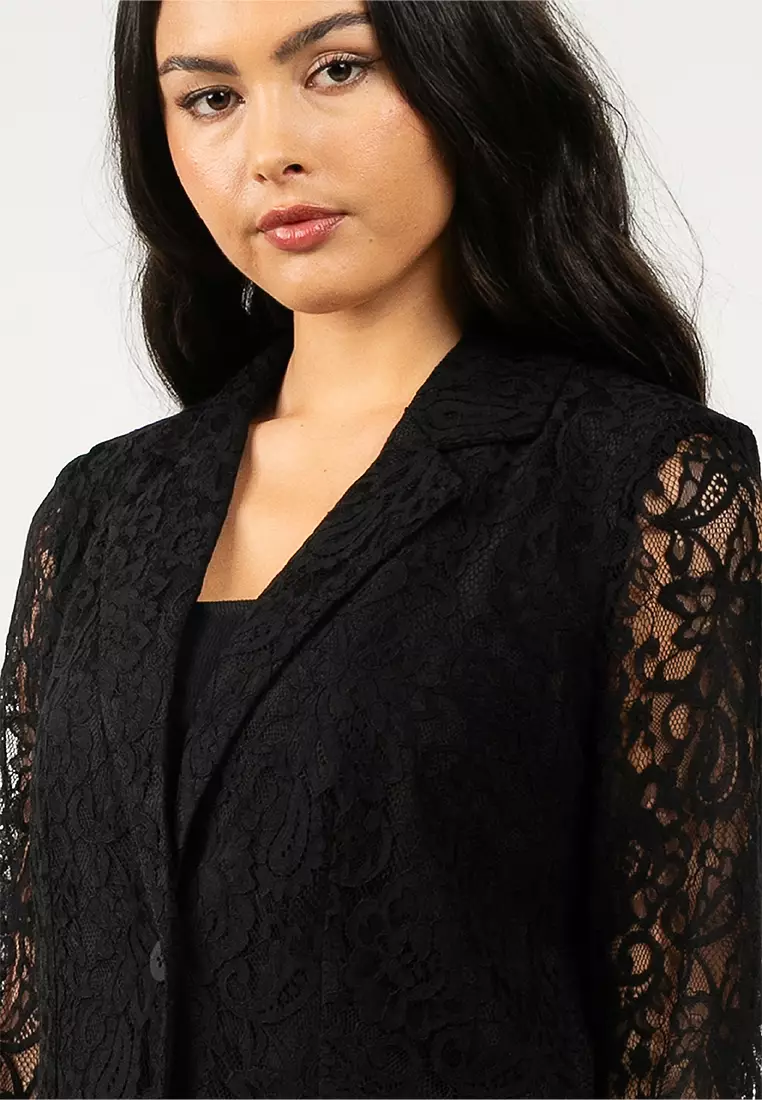 Long Sleeves Lace Blazer