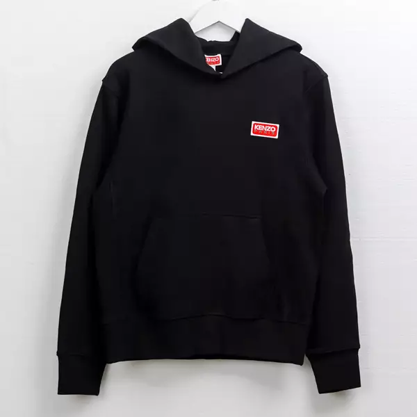 Hoodie KENZO PARIS SQUARE POCKET BACK RED BLACK HOODIE 100% ORIGINAL