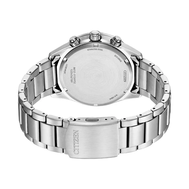 Jam Tangan Pria Citizen Eco Drive CA0770-72M Men Chronograph Beginning Blue Dial Stainless Steel Strap