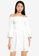 ZALORA BASICS white Off Shoulder Smocked Dress FC4DDAAC2618C3GS_1