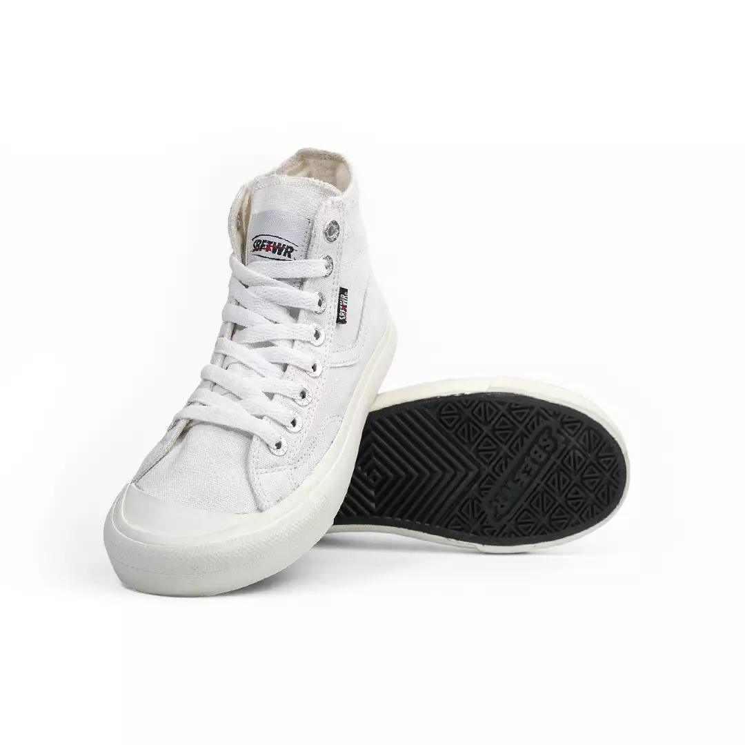 SABA Veloz High All White - Sepatu Sneakers Casual Pria Wanita