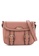 Unisa pink Saffiano Flap Closure Sling Bag UN821AC39YSAMY_1