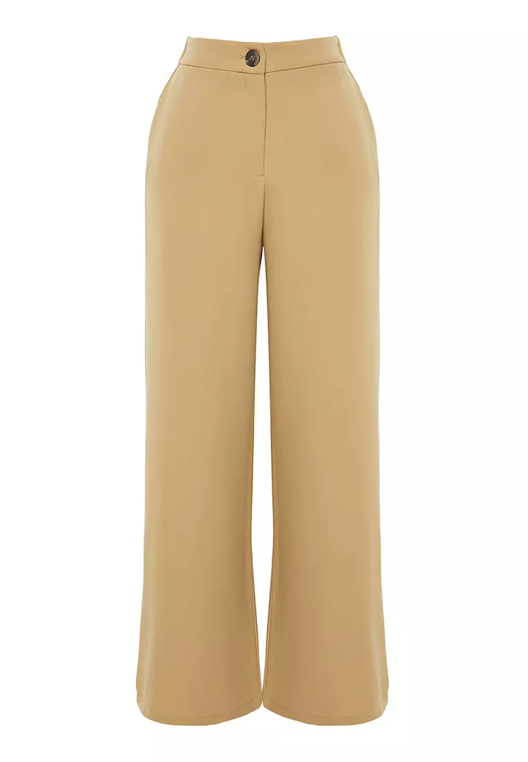 Buy Trendyol Wide Leg Trousers with Side Buttons 2025 Online
