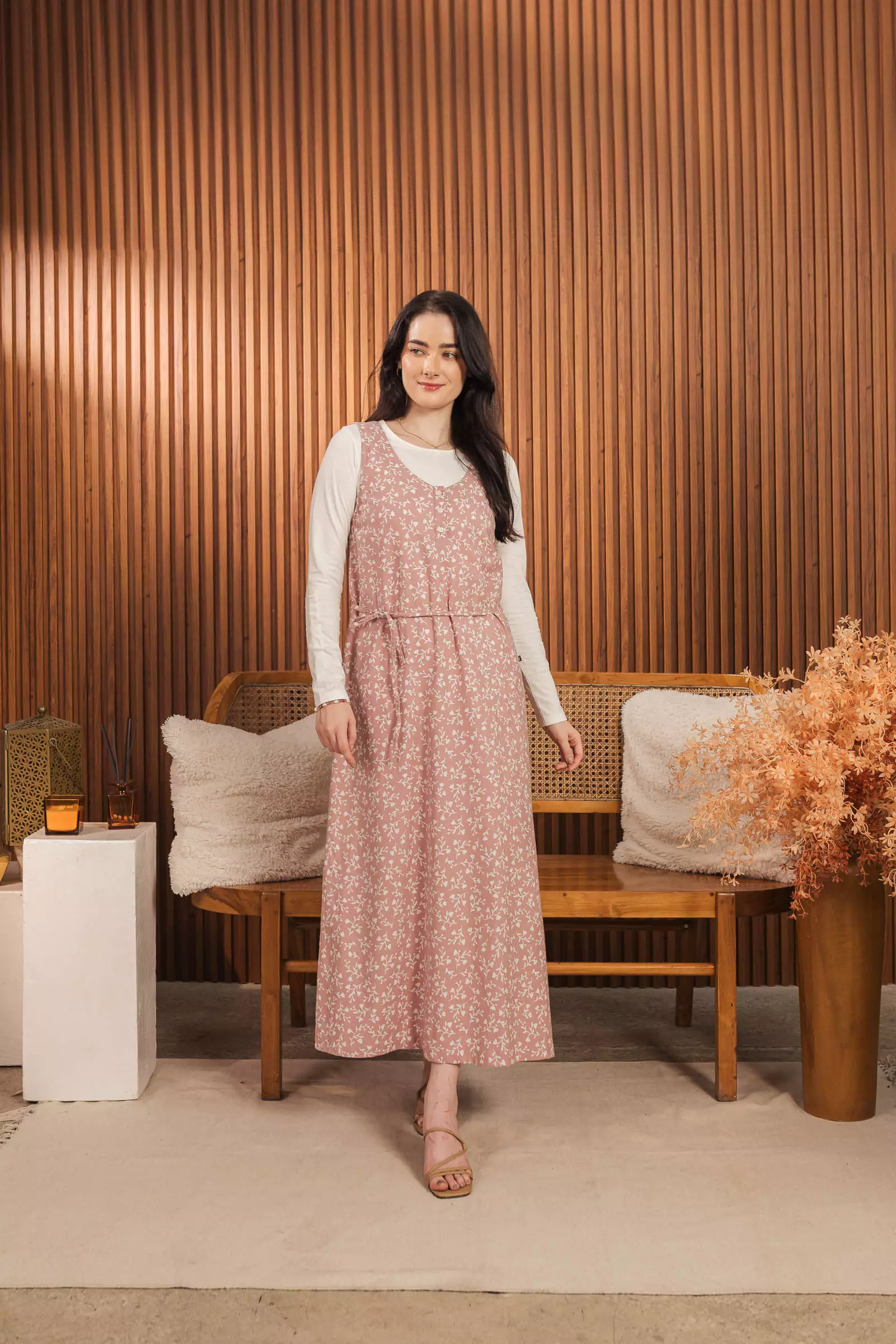 C2 Yunshu Pink Overall Wanita