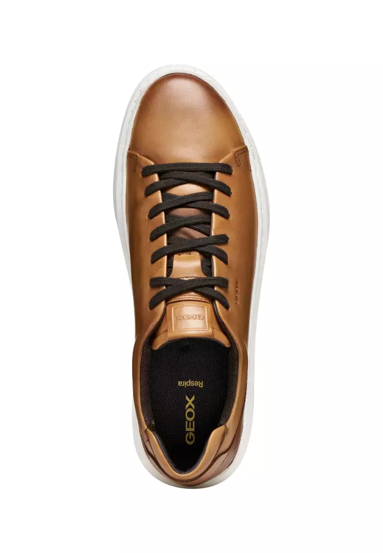 GEOX Men Deiven Leather Sneakers - Light Brown U655WA-00043-C6002S6