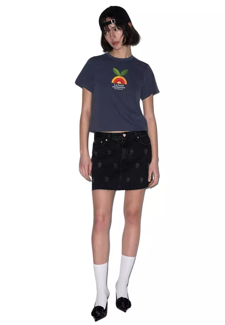 Slim TShirt Enchantee - Orange Charcoal