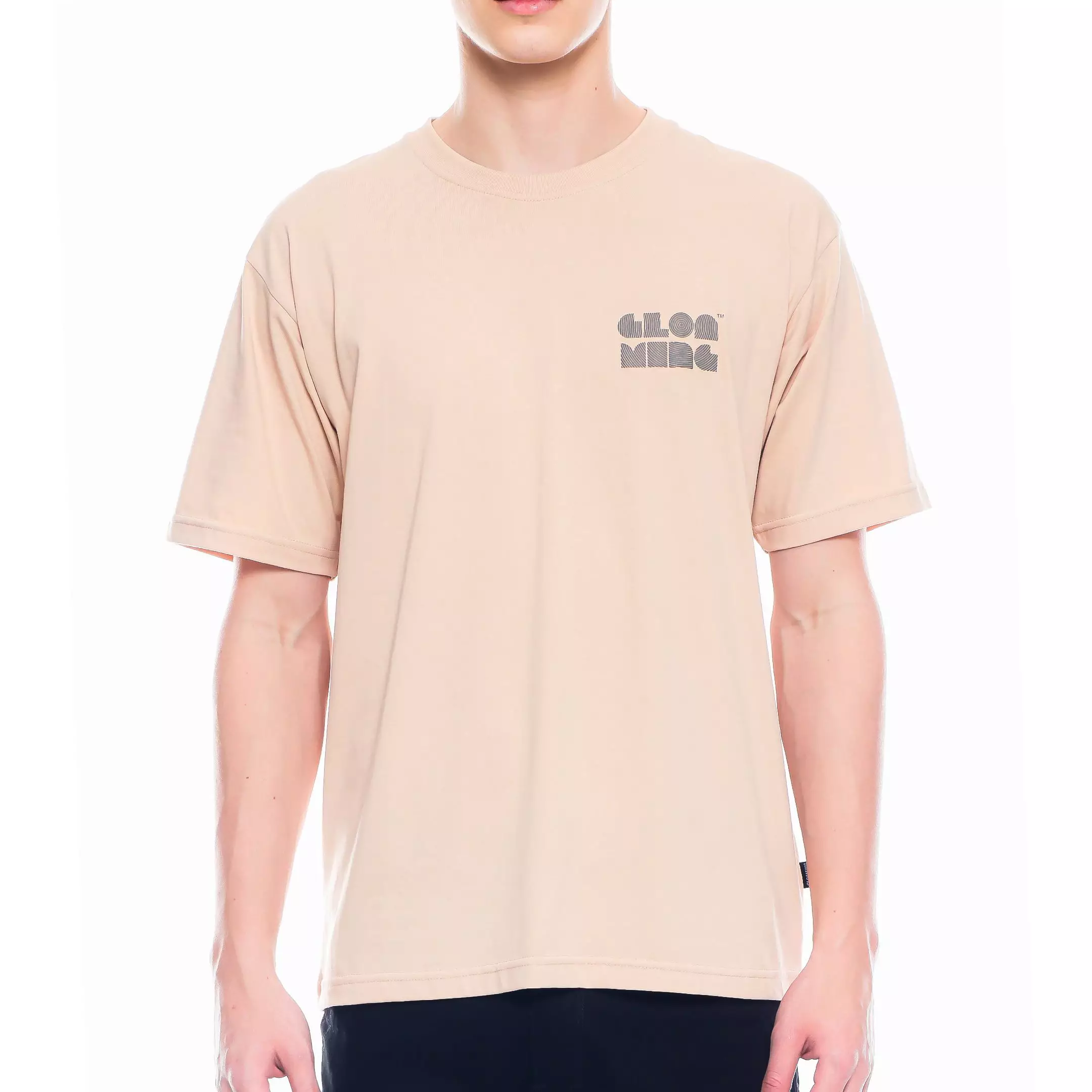 Kaos Design Nirvana Cream Hitam Unisex