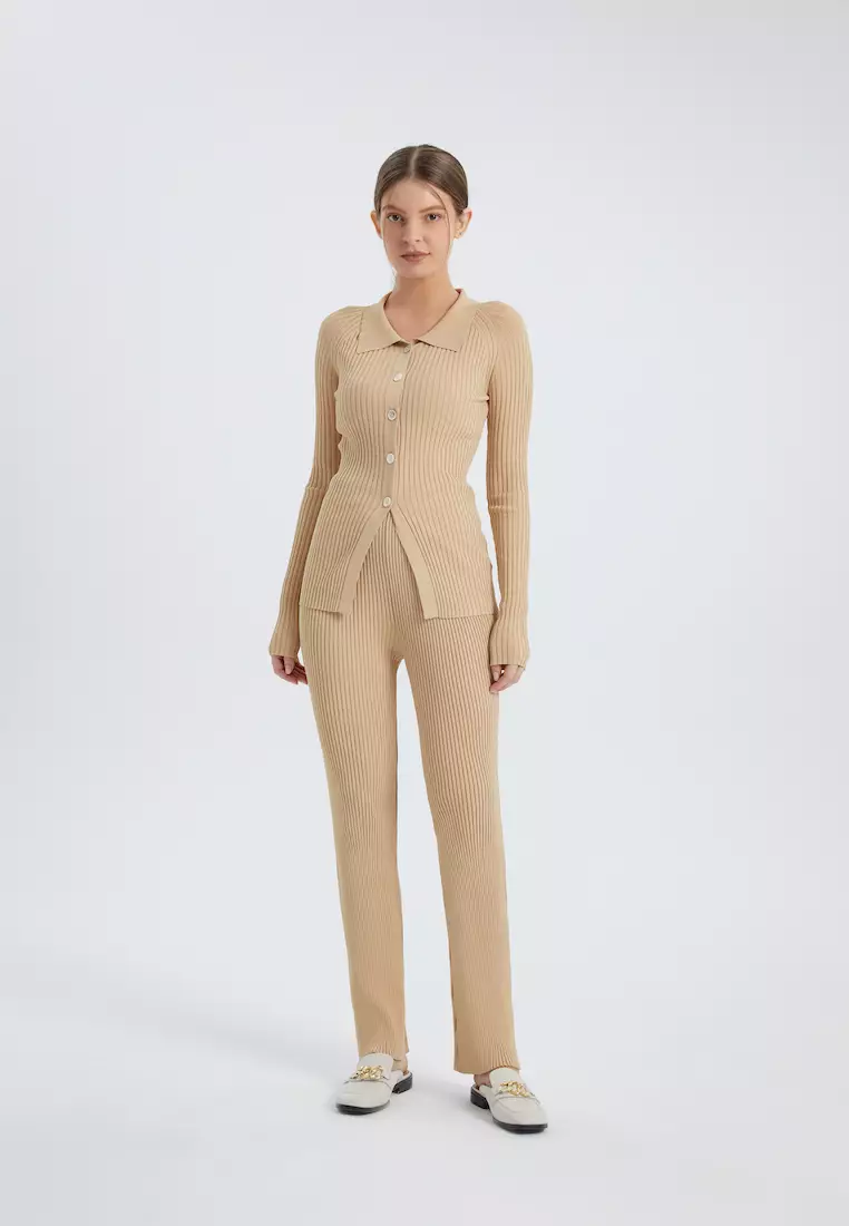 Knit top skinny pants