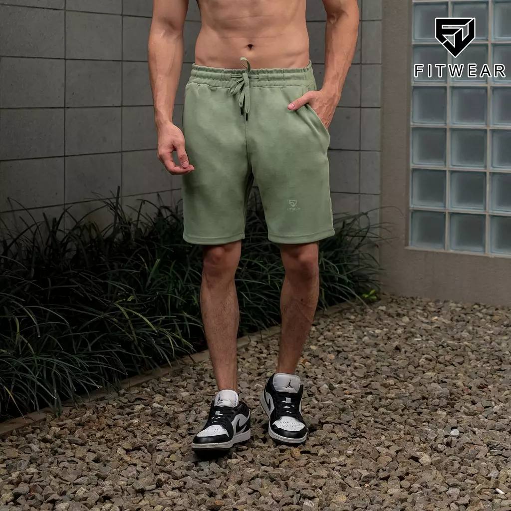 Fitwear - Celana Pendek Olahraga Pria JAYDEN BASIC SHORT - SAGE