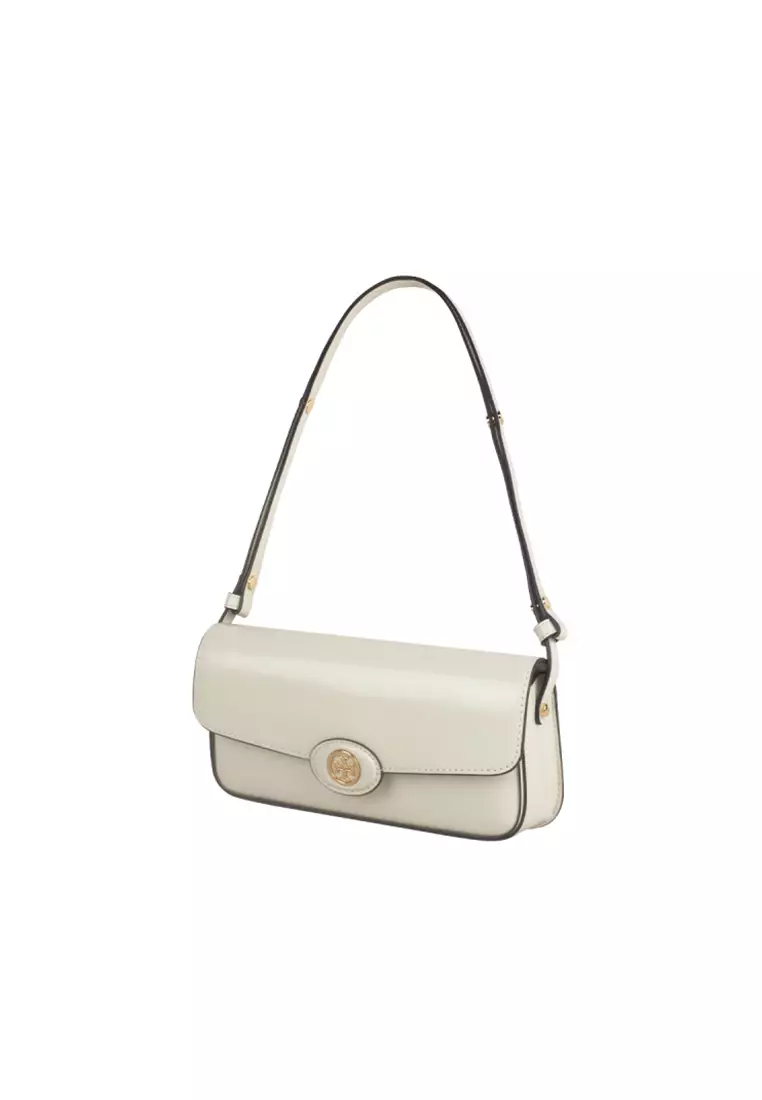 Buy Tory Burch Robinson Spazzolato Rectangle Shoulder Bag in White