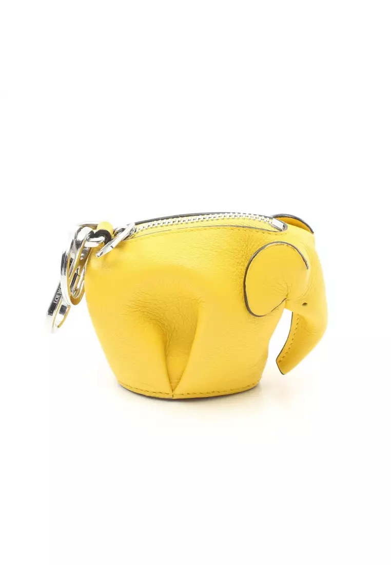 Loewe Pre loved LOEWE elephant bag charm key ring coin