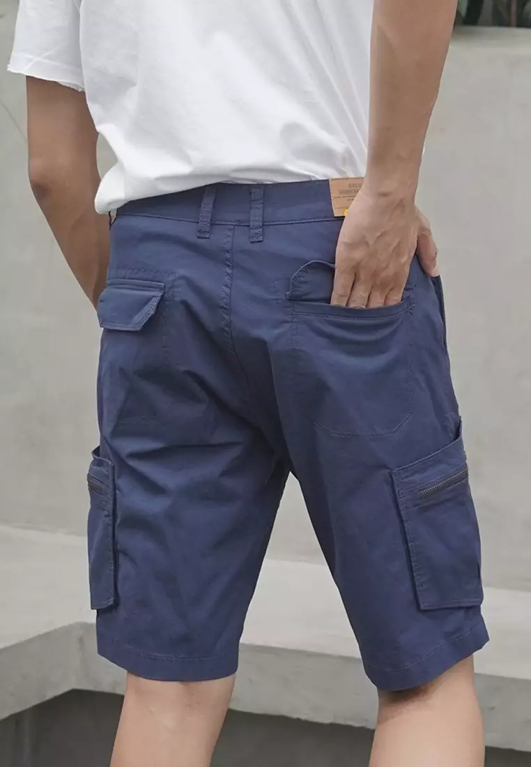 Celana Pendek Cargo Combat Cotton Stretch OXCON Short Pants Midnight Sky