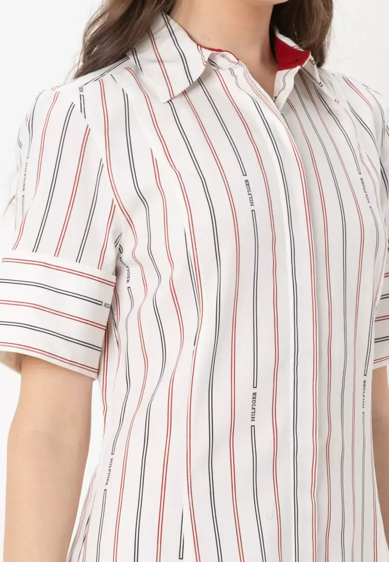 Asia Fit Logo Stripe Shirt Dress - Tommy Jeans