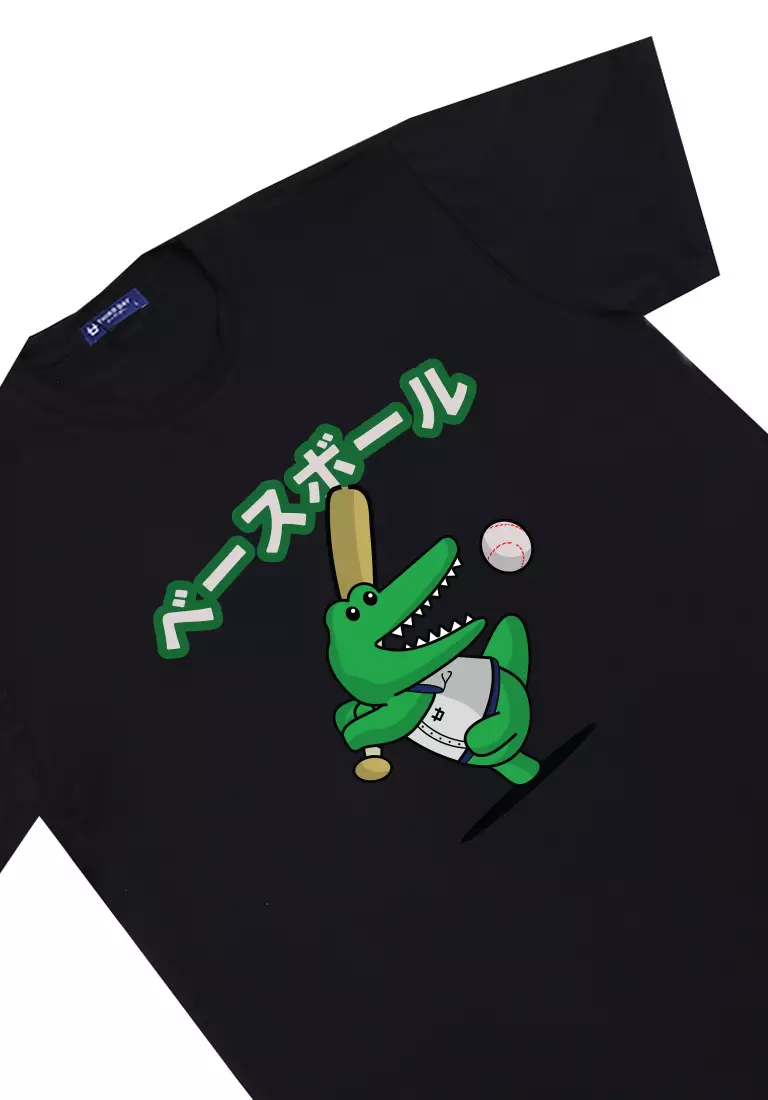 MTN03 kaos pria distro instacool draco baseball hitam