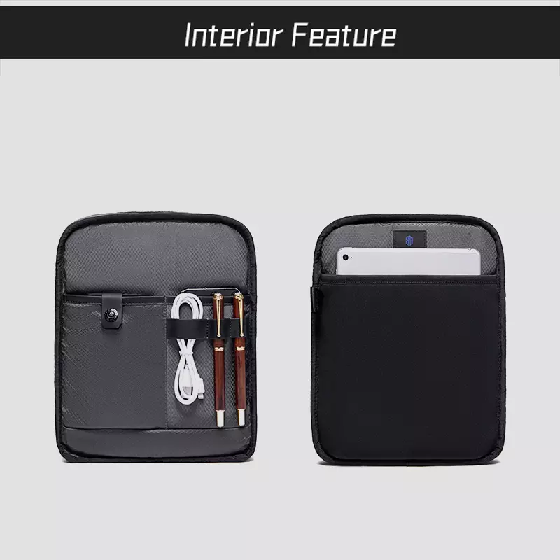 Arctic Hunter K00162 Tas Selempang Messenger Bag Sling Bag Shoulder Chest Bag Pria - BLACK