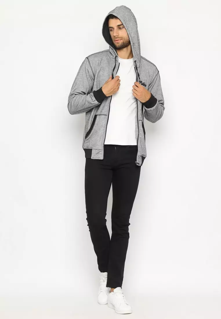 POLICE Hoodie Bordir Pria 26210028
