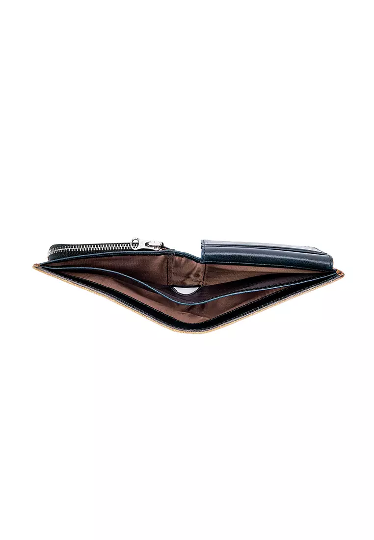Buy ENZODESIGN Top Grain Leather Sporty Wallet With Zip Coin
