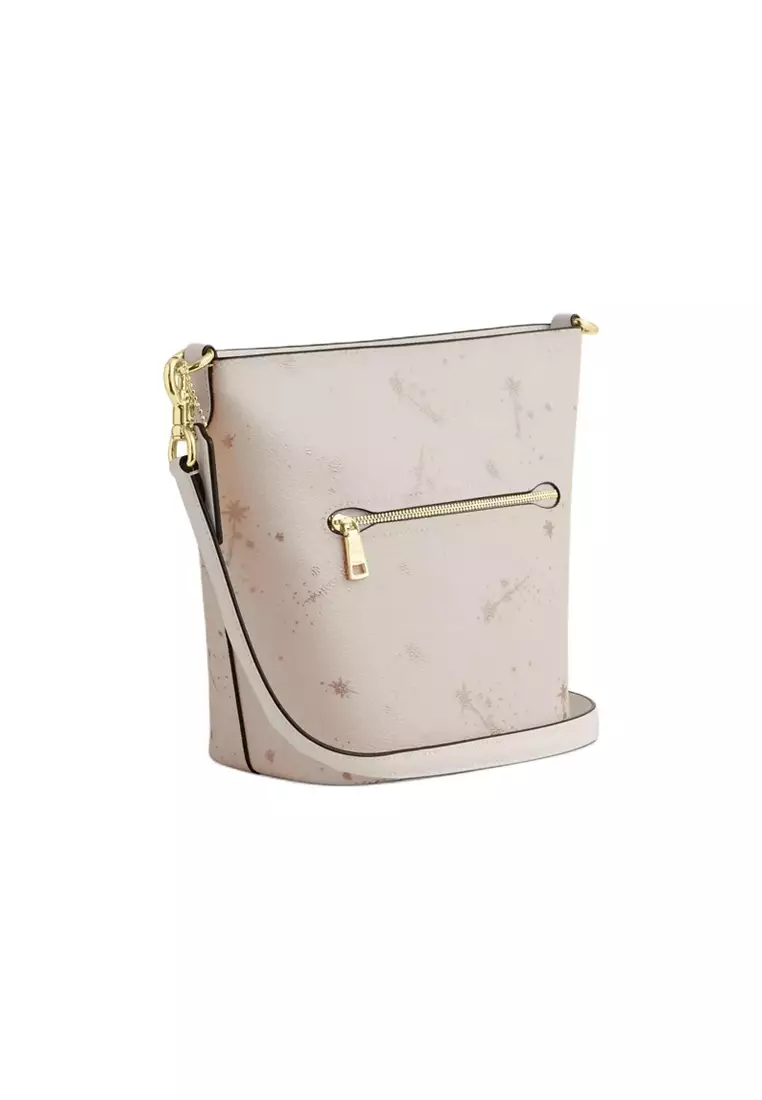 Logan 女士單肩包粉筆白色拼混合色CCL32