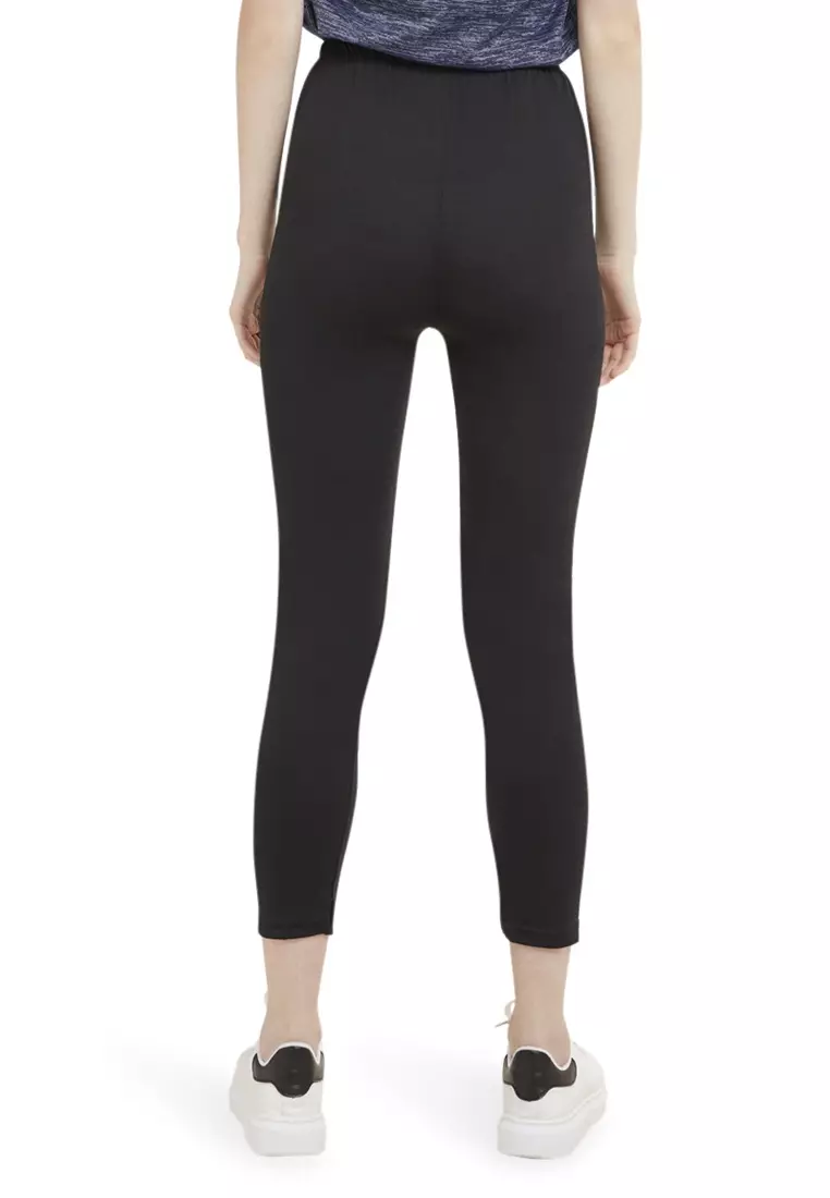 Celana Legging High Rise Polos Bawahan Wanita Premium Quality - Black