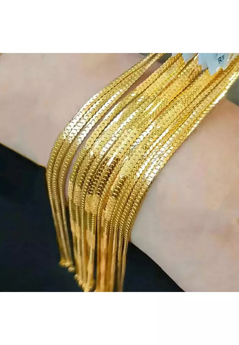 916/22K Gold Snake Skin Bracelet TK011