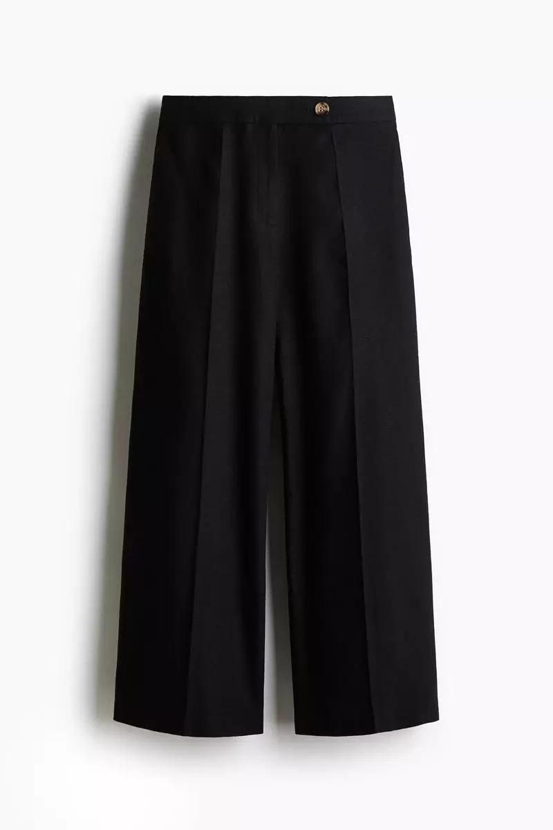 Tailored linen-blend trousers