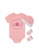 converse pink Converse Girl Newborn's Classic Chuck Taylor Patch Bodysuit, Socks and Cap Set (0 - 6 Months) - Arctic Punch C6D96KA7D384EBGS_1