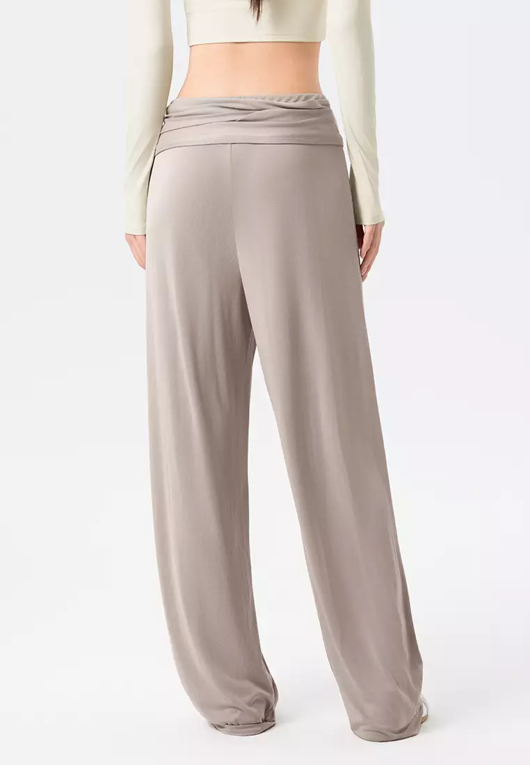 Low Waist Draped Wide Leg Pants DSG-DWL125601