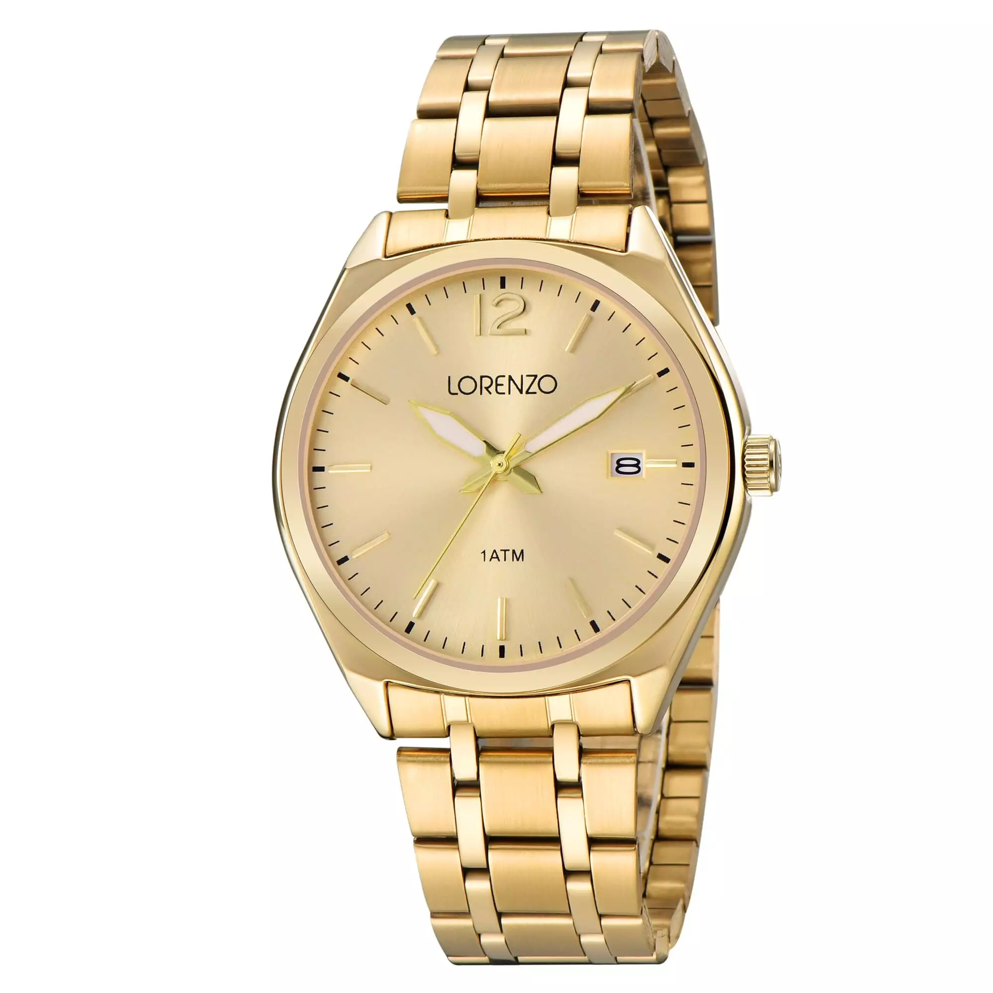 Jam Tangan Couple Lorenzo 5107 Analog Rantai Stainless Steel Original