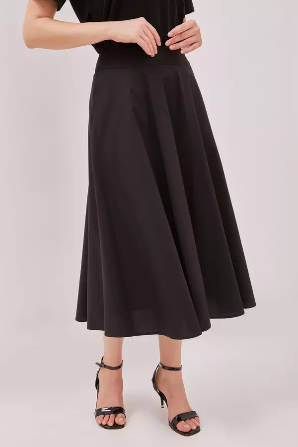 MINIMAL - Kamelie - Rok Midi A line - Black Colour Black