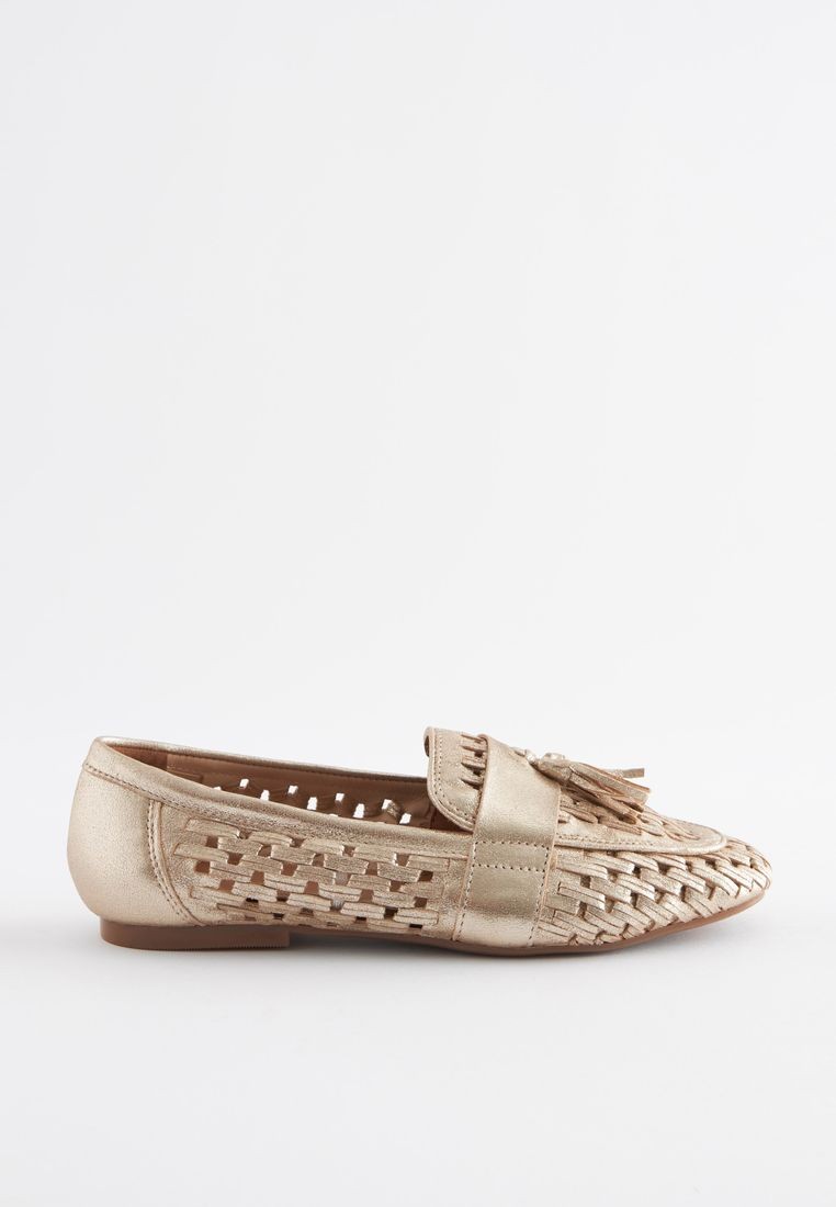 Forever Comfort® Leather Weave Loafers