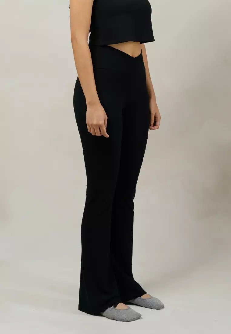 Daily Cross Flare Pants - Onyx