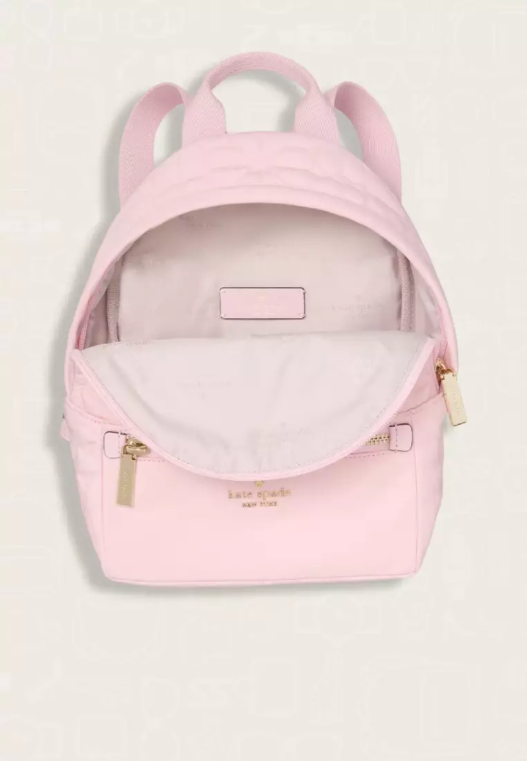 Kate Spade Spade Flower Quilted Fabric Small Backpack Pink Horizon