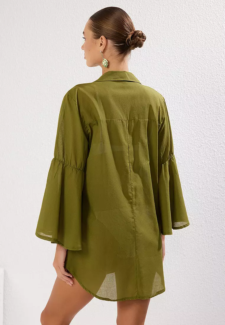 荷葉連身迷你裙