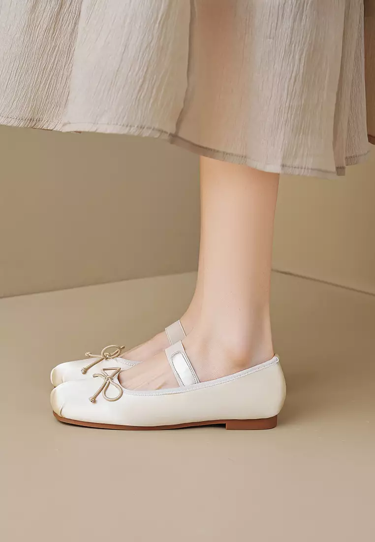 Elastic Strap Bowknot Mary Jane Shoes WW222-1
